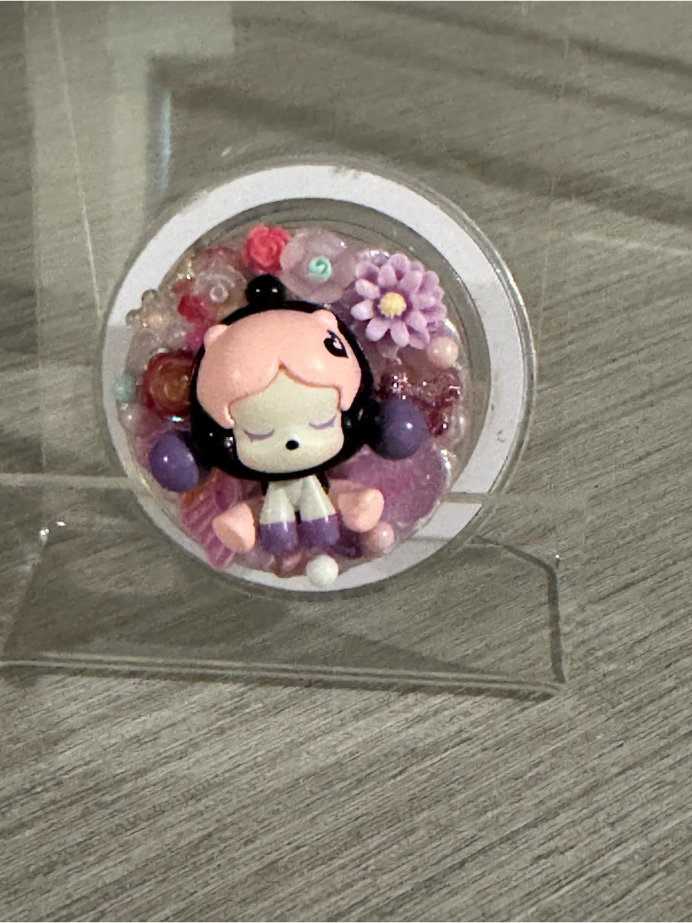 Skull Panda Character PopSocket-Style Phone Grip